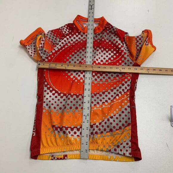 Sugoi Jamba Juice Cycling Shirt Womens S Multi Short Sleeve Zip Up Mock Neck - Picture 6 of 10